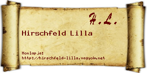 Hirschfeld Lilla névjegykártya