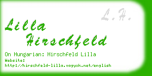 lilla hirschfeld business card